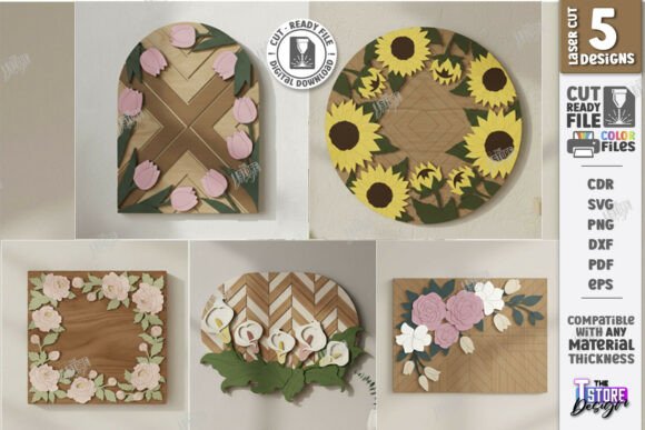 3D Floral Wall Art Laser Cut Bundle CNC: A Creative Solution for Home Decor Enthusiasts