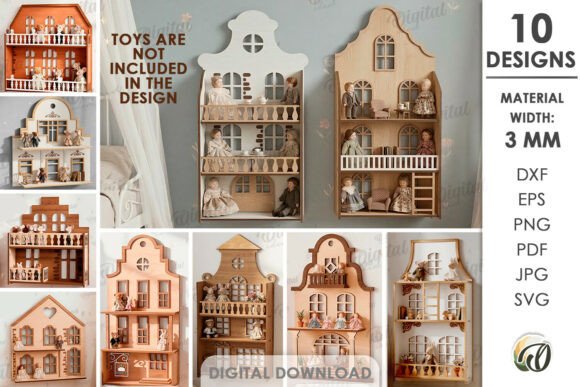 Amsterdam Dollhouse Shelves Bundle Laser: A Creative Solution for Digital Design Enthusiasts