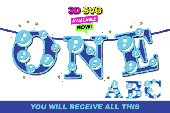Bubble Alphabet 3D SVG for Creative Projects