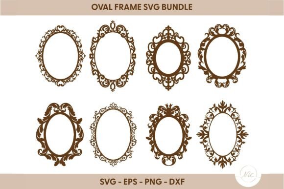 Decorative Oval Mirror Frame Laser Cut