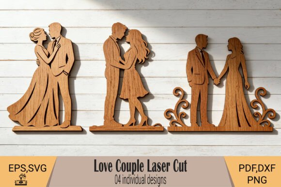Explore the Beauty of Romantic Couple Laser Cut SVG Designs