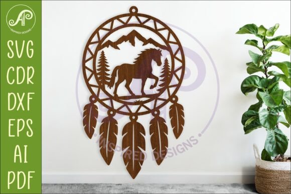 Horse Dreamcatcher Laser Cut File: A Versatile Digital Resource for Crafters and Creators