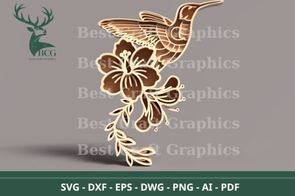 Hummingbird Svg,6 Laser Cut Files