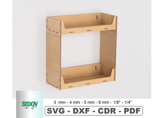 Laser Cut 2 Tiered Wall Trinket Shelf: A Versatile DIY Solution for Organized Living