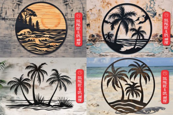 Laser Cut Beach SVG Cut File Bundle