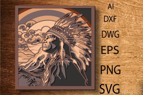 Layered Indian Warrior 3D Mandala: A Versatile and Creative Design for All