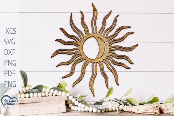 Sun and Moon SVG. Home Decor Lazer Cut
