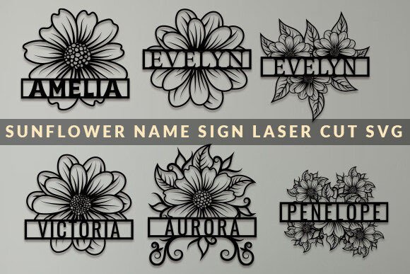 Sunflower Name Sign Laser Cut SVG Bundle: A Strategic Tool for Creative and Business Applications