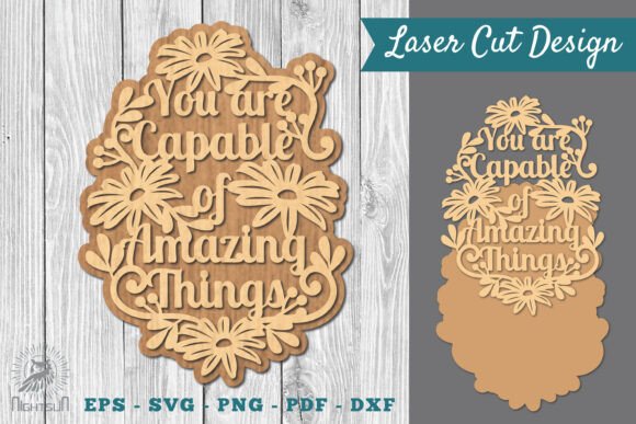 Transform Your Space with Motivational Quotes Laser Cut Sign SVG 4